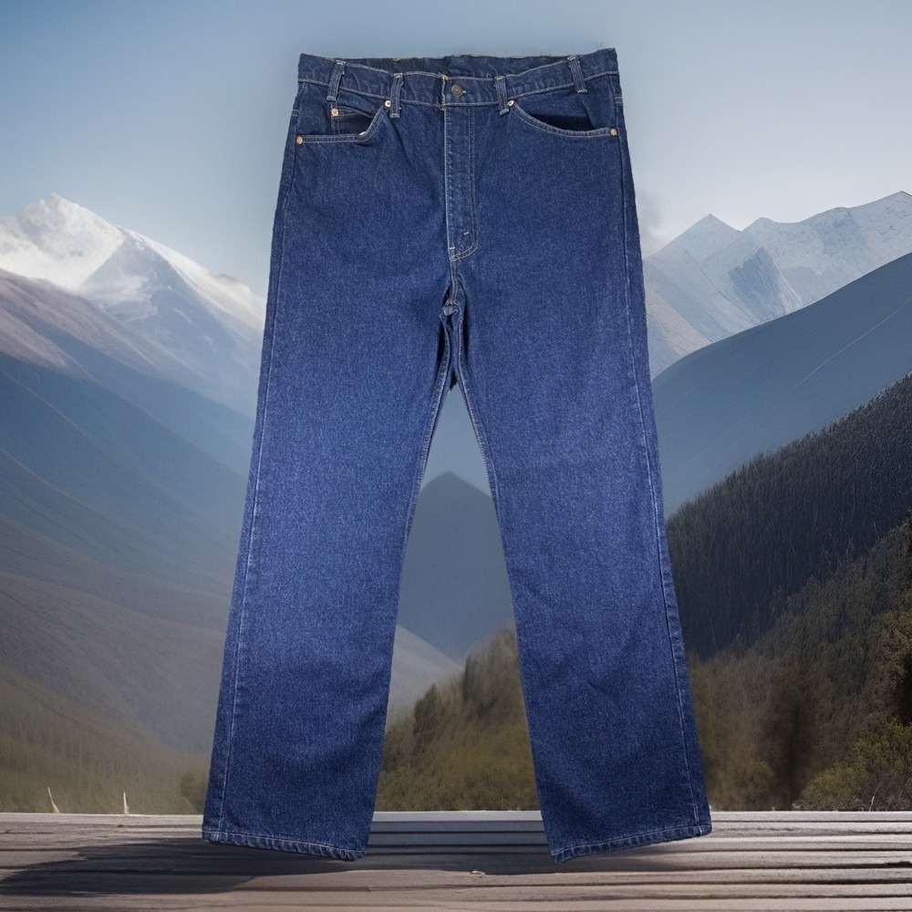 Vintage 90s 1992 Levis 517‎ Blue Jeans Orange Tab 38x30 Boot Cut